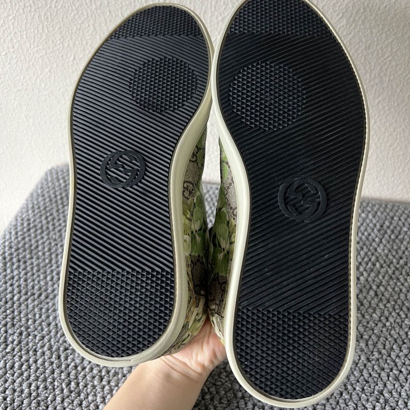 Gucci Gucci Green Floral High-Top Sneakers for Men 0079 Size US 7 / EU 40 - 4 Thumbnail