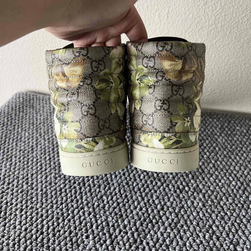 Gucci Gucci Green Floral High-Top Sneakers for Men 0079 Size US 7 / EU 40 - 3 Thumbnail