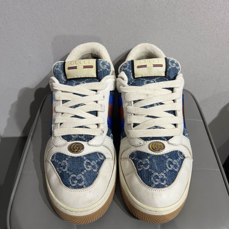 Gucci Gucci Screener Denim Stylish Sneakers for Men 0079 Size US 8 / EU 41 - 2 Thumbnail