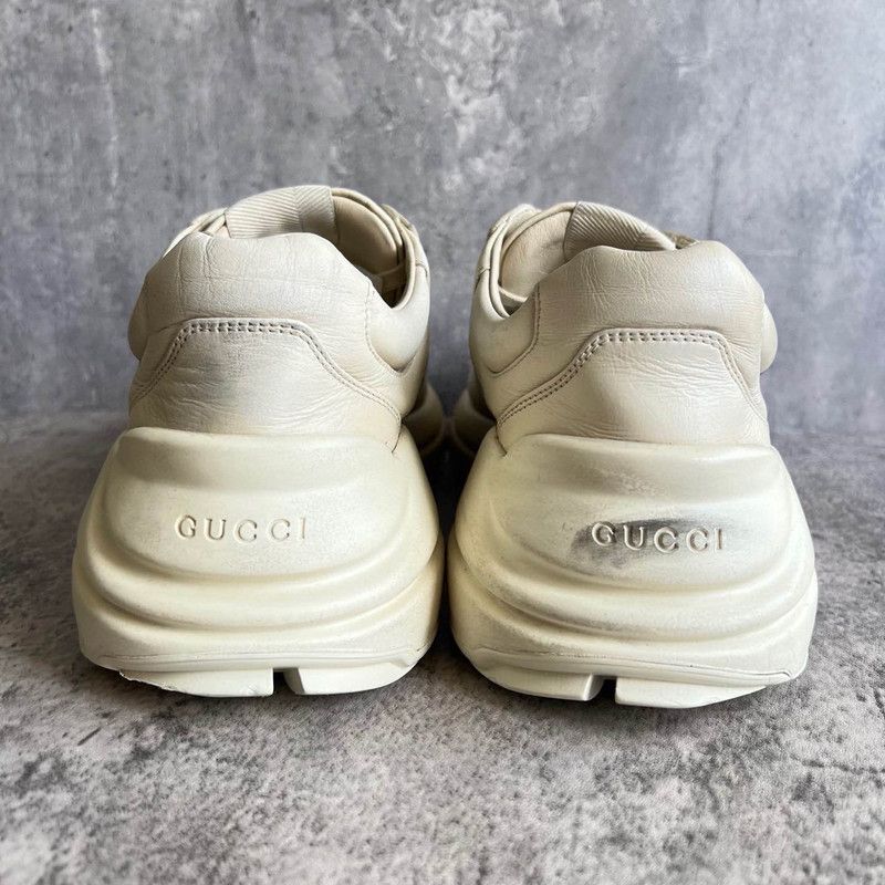 Gucci Gucci Rhyton Leather Dad Sneakers with Lip Print 0079 Size US 8 / EU 41 - 3 Thumbnail