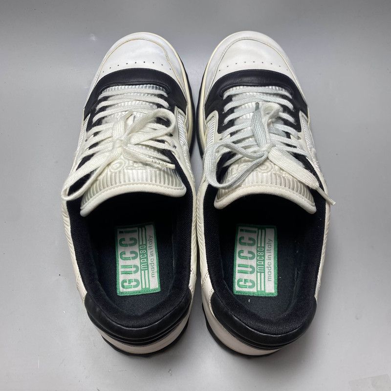Gucci Gucci MAC80 Leather Low-Top Sneakers for Men 0079 Size US 9.5 / EU 42-43 - 10 Thumbnail
