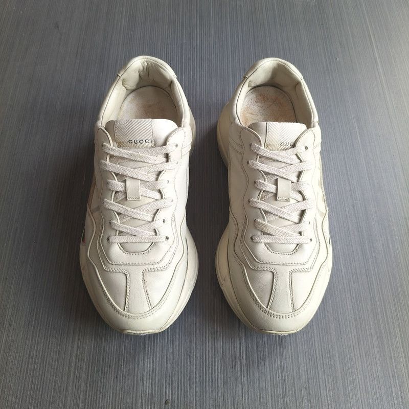 Gucci Gucci Rhyton Logo Dad Sneakers in Ivory 0079 Size US 8.5 / EU 41-42 - 2 Thumbnail