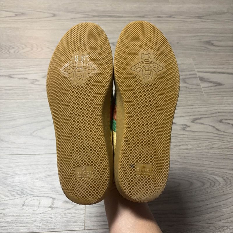 Gucci Gucci G74 Web Leather Low Top Sneakers 0079 Size US 8.5 / EU 41-42 - 4 Thumbnail