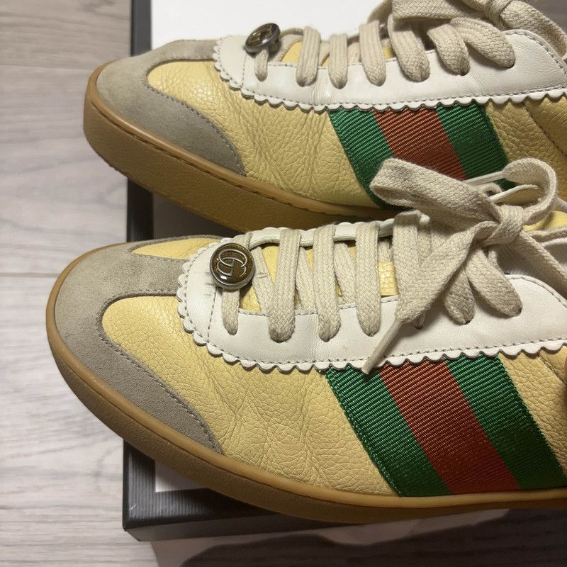 Gucci Gucci G74 Web Leather Low Top Sneakers 0079 Size US 8.5 / EU 41-42 - 9 Thumbnail