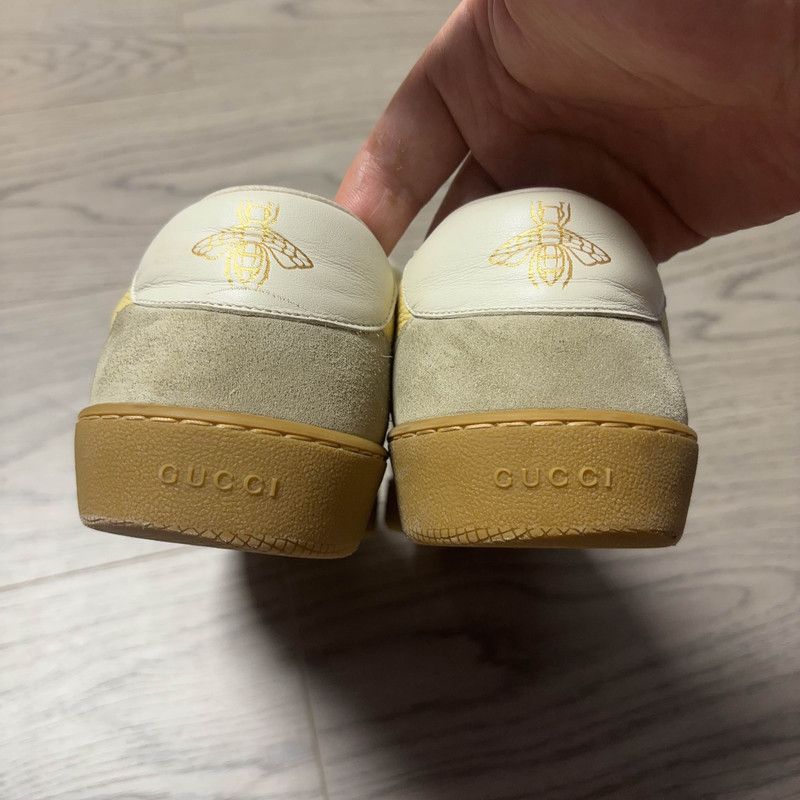 Gucci Gucci G74 Web Leather Low Top Sneakers 0079 Size US 8.5 / EU 41-42 - 3 Thumbnail
