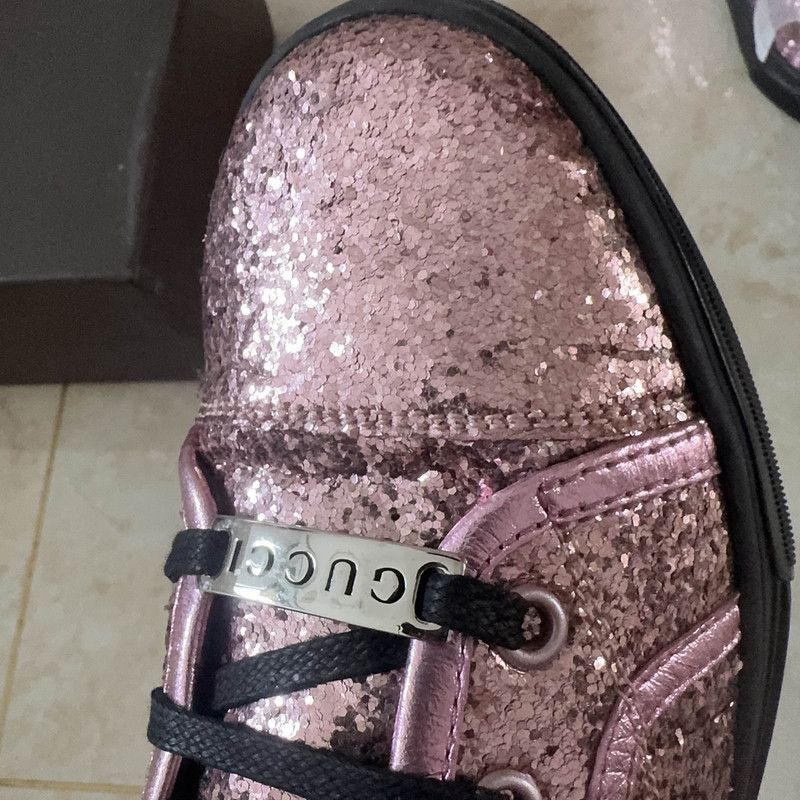 Gucci Gucci Pink Sequined High-Top Sneakers 0079 Size US 6.5 / EU 39-40 - 7 Thumbnail