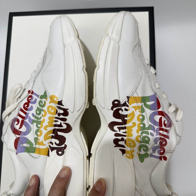 Gucci Gucci Rhyton Colorful Low-Top Sneakers for Men 0079 Size US 9.5 / EU 42-43 - 6 Thumbnail
