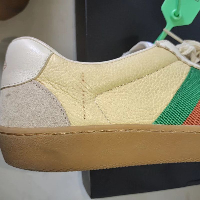 Gucci Gucci G74 Web Leather Low Top Sneakers 0079 Size US 8.5 / EU 41-42 - 6 Thumbnail