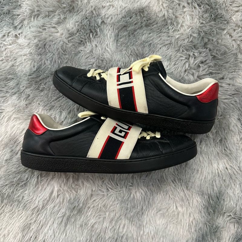 Gucci Gucci Ace Leather Stripe Low-Top Sneakers 0079 Size US 9 / EU 42 - 6 Thumbnail