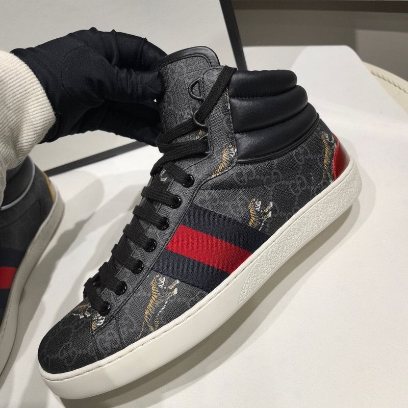 Gucci Gucci ACE High-Top Fashion Sneakers for Men 0079 Size US 8 / EU 41 - 9 Thumbnail