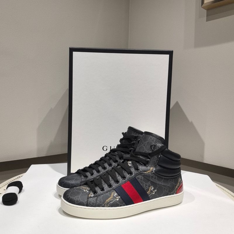 Gucci Gucci ACE High-Top Fashion Sneakers for Men 0079 Size US 8 / EU 41 - 3 Thumbnail