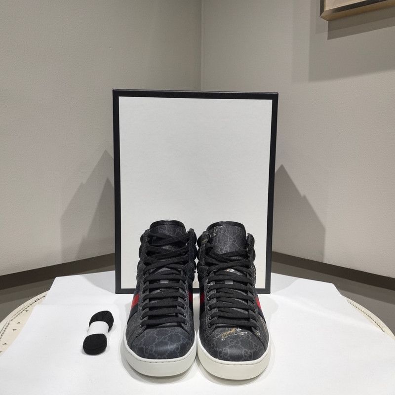 Gucci Gucci ACE High-Top Fashion Sneakers for Men 0079 Size US 8 / EU 41 - 2 Thumbnail