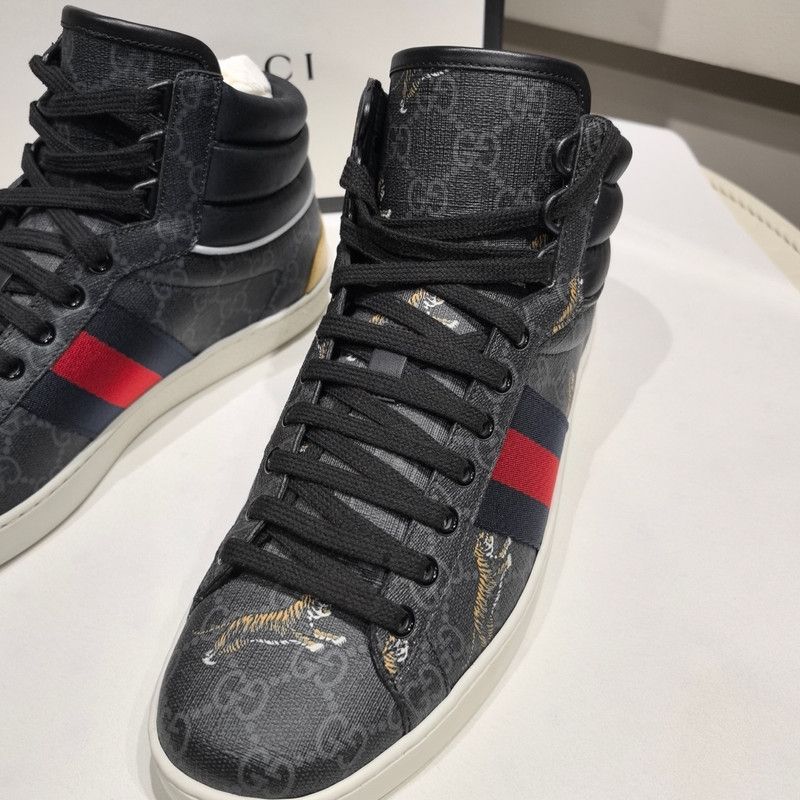 Gucci Gucci ACE High-Top Fashion Sneakers for Men 0079 Size US 8 / EU 41 - 8 Thumbnail