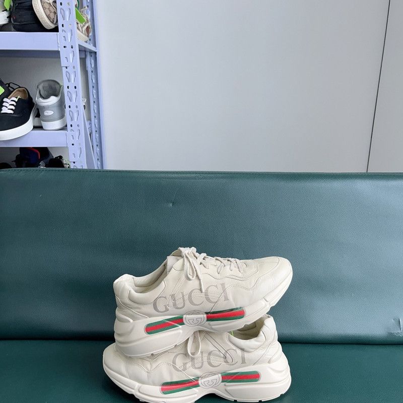 Gucci Gucci Rhyton Logo Low-Top Dad Sneakers 0079 Size US 10.5 / EU 43-44 - 6 Thumbnail