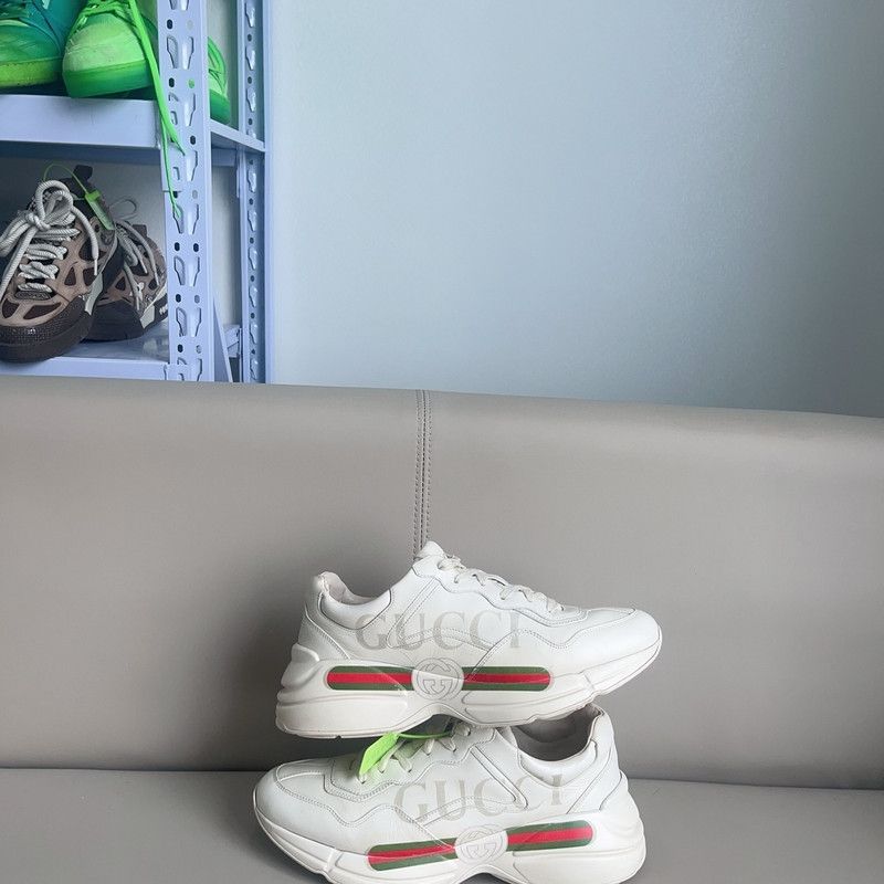 Gucci Gucci Rhyton Logo Low-Top Dad Sneakers 0079 Size US 10.5 / EU 43-44 - 8 Thumbnail