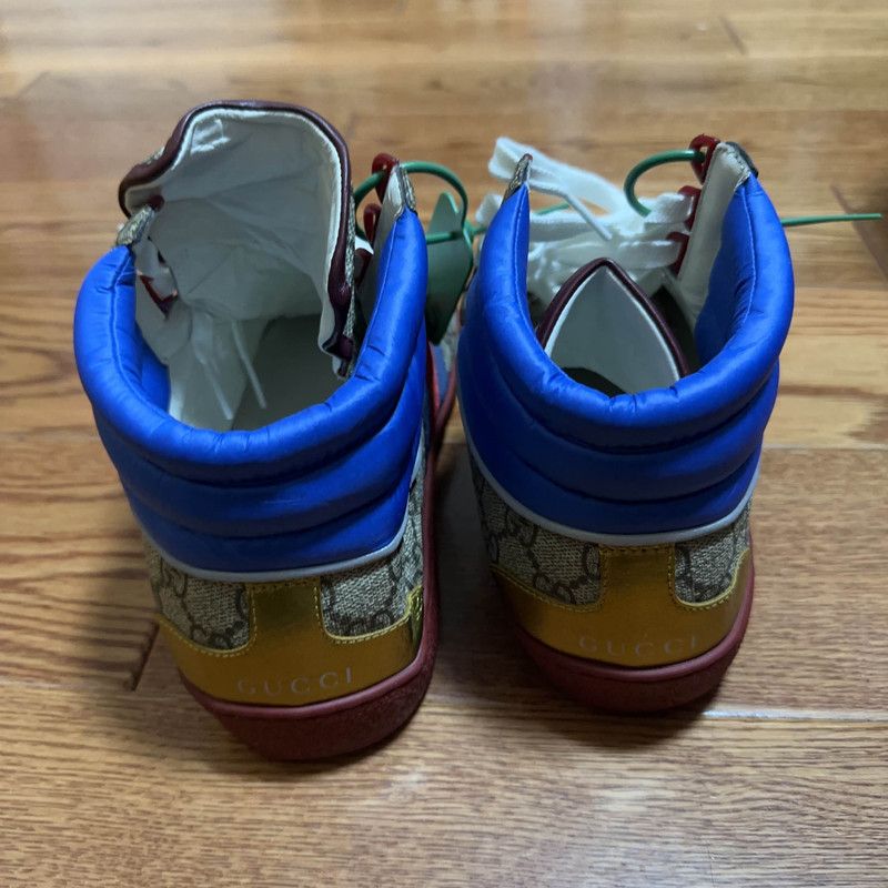 Gucci Gucci Ace High Top Sneakers in Dark Wood 0079 Size US 8 / EU 41 - 3 Thumbnail