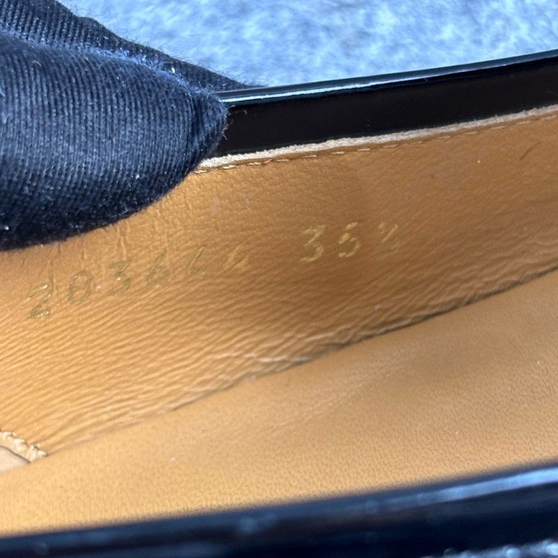 Gucci Gucci Black Patent Leather Low-Heeled Shoes 0079 Size US 5.5 / EU 38 - 4 Thumbnail