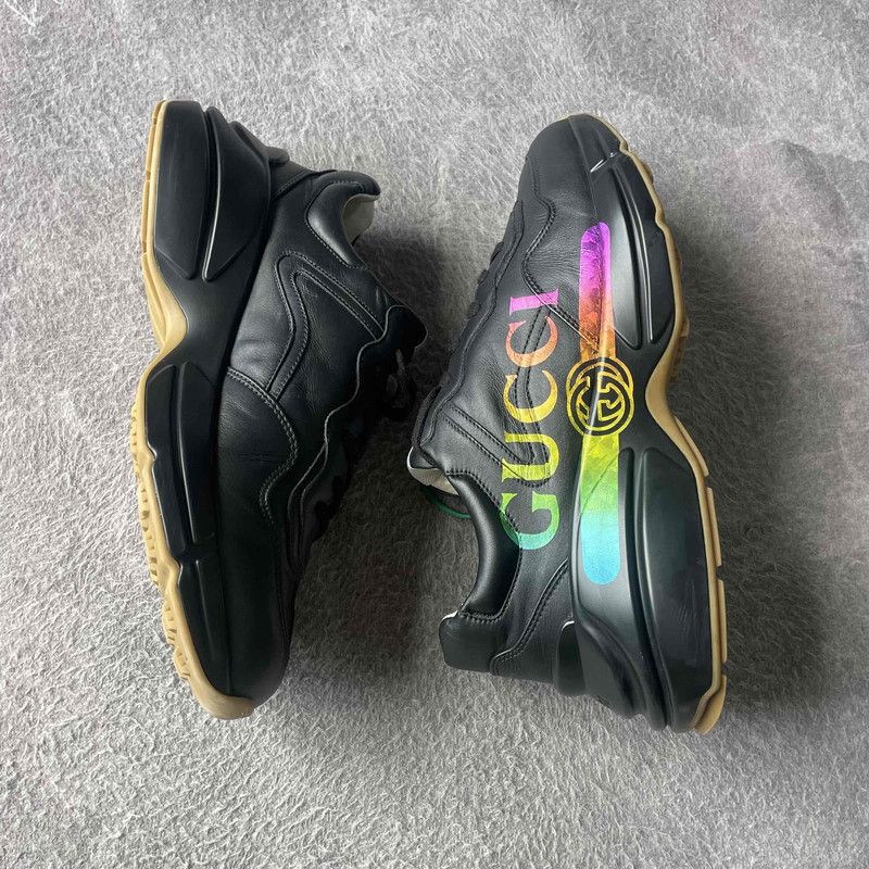 Gucci Gucci Rhyton Retro Casual Low-Top Sneakers for Men 0079 Size US 8.5 / EU 41-42 - 8 Thumbnail