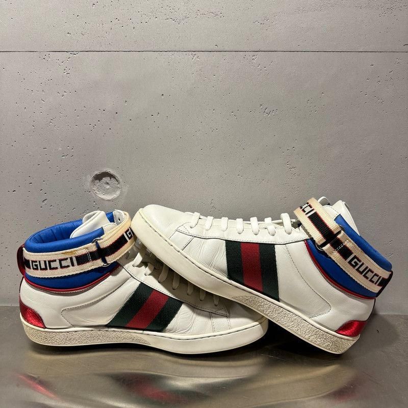 Gucci Gucci Ace Striped Fashion Sneakers for Men 0079 Size US 8.5 / EU 41-42 - 2 Thumbnail