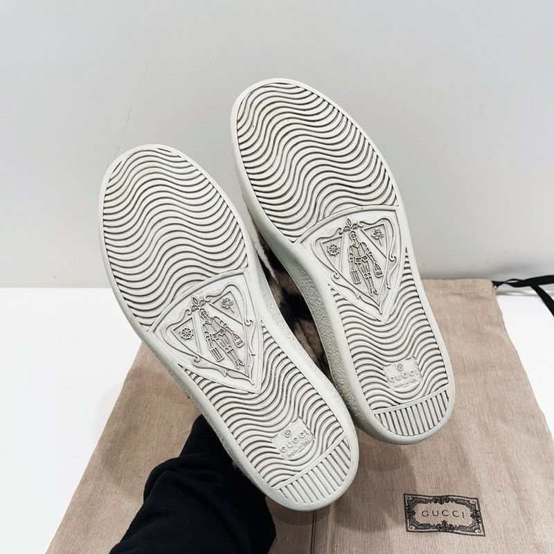 Gucci Gucci Wool Logo Sneakers in Dark Wood Color 0079 Size US 9.5 / EU 42-43 - 5 Thumbnail