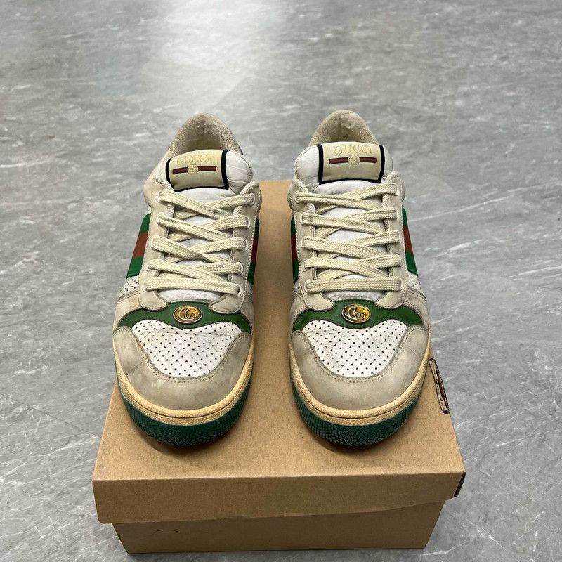 Gucci Gucci Screener Fashion Sneakers in Gray Green 0079 Size US 8 / EU 41 - 4 Thumbnail