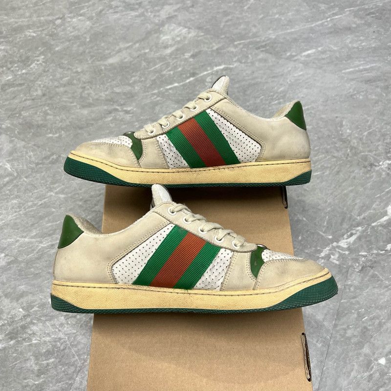 Gucci Gucci Screener Fashion Sneakers in Gray Green 0079 Size US 8 / EU 41 - 2 Thumbnail