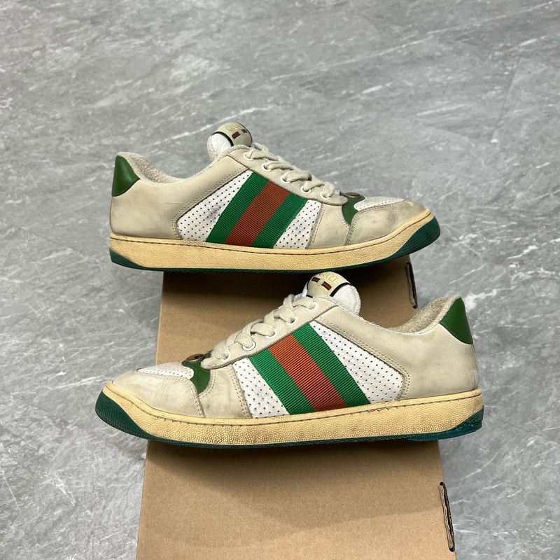 Gucci Gucci Screener Fashion Sneakers in Gray Green 0079 Size US 8 / EU 41 - 3 Thumbnail