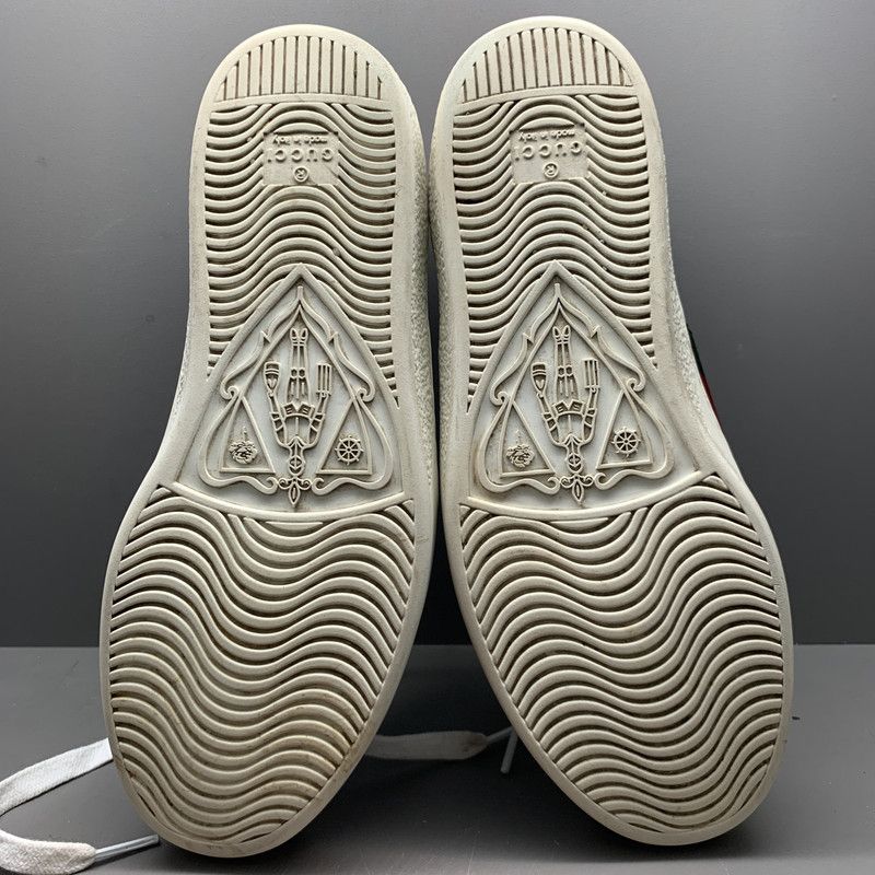 Gucci Gucci ACE Leather Fashion Sneakers for Men 0079 Size US 6.5 / EU 39-40 - 4 Thumbnail