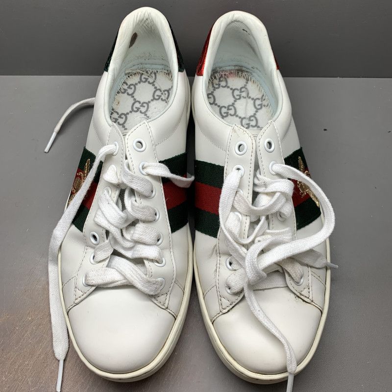 Gucci Gucci ACE Leather Fashion Sneakers for Men 0079 Size US 6.5 / EU 39-40 - 2 Thumbnail