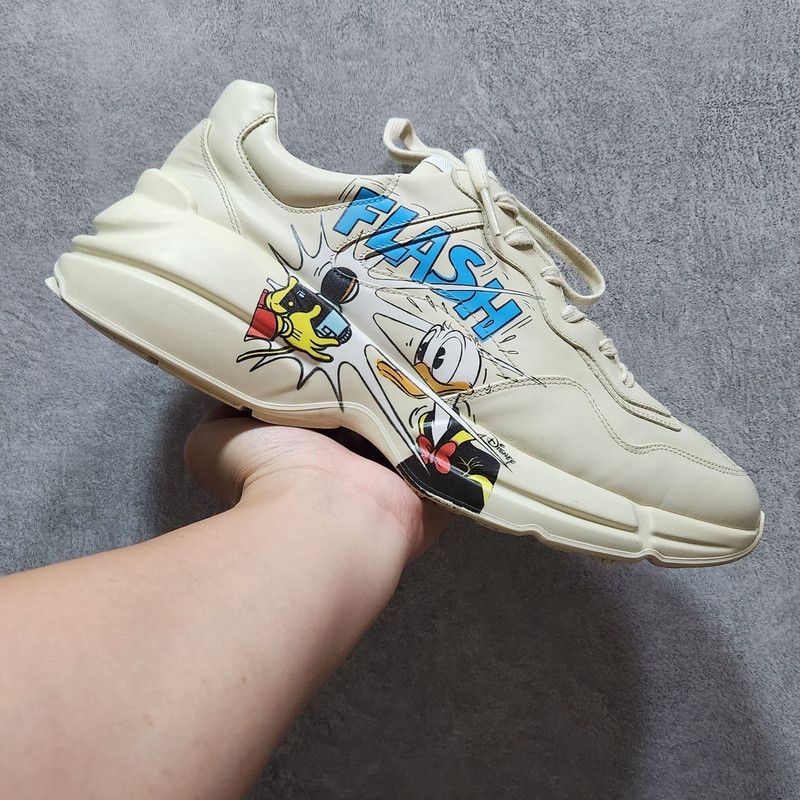 Gucci Gucci x Disney Rhyton Donald Duck Sneakers 0079 Size US 9.5 / EU 42-43 - 6 Thumbnail
