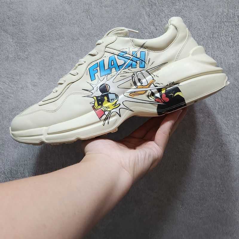 Gucci Gucci x Disney Rhyton Donald Duck Sneakers 0079 Size US 9.5 / EU 42-43 - 9 Thumbnail