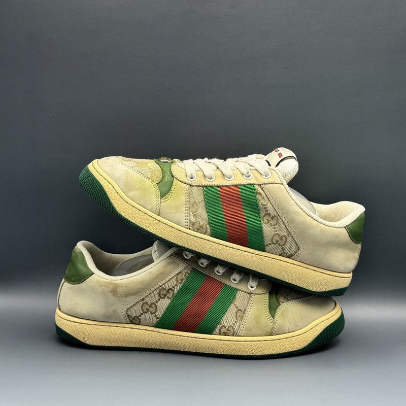 Gucci Gucci Screener Distressed Leather Sneakers for Men 0079 Size US 8.5 / EU 41-42 - 7 Thumbnail