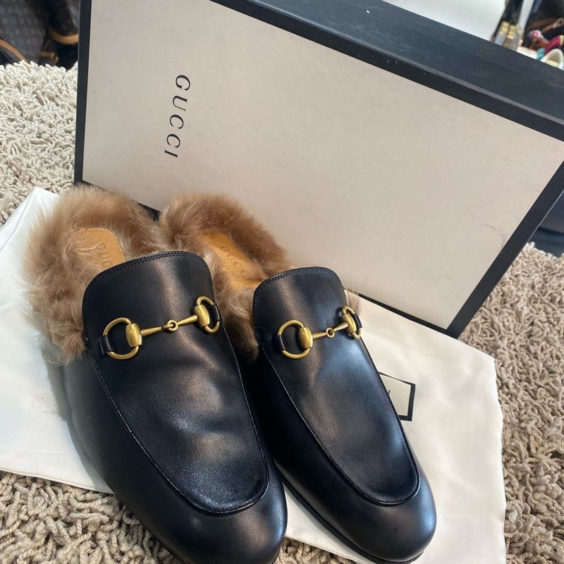 Gucci Gucci Black Lambskin Slip-On Mules 0079 Size US 9 / EU 42 - 6 Thumbnail