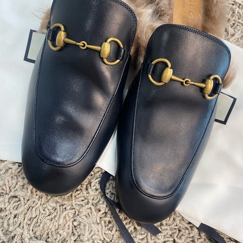 Gucci Gucci Black Lambskin Slip-On Mules 0079 Size US 9 / EU 42 - 7 Thumbnail