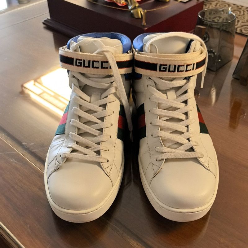 Gucci Gucci Ace Striped Fashion Sneakers for Men 0079 Size US 9.5 / EU 42-43 - 2 Thumbnail