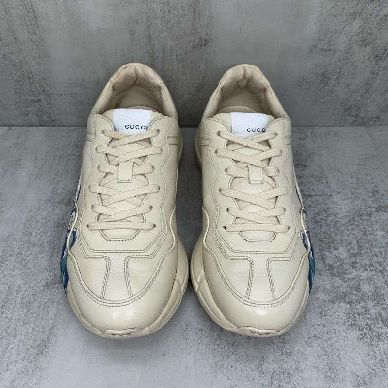 Gucci Gucci Rhyton Wave Print Low-Top Sneakers 0079 Size US 8 / EU 41 - 4 Thumbnail