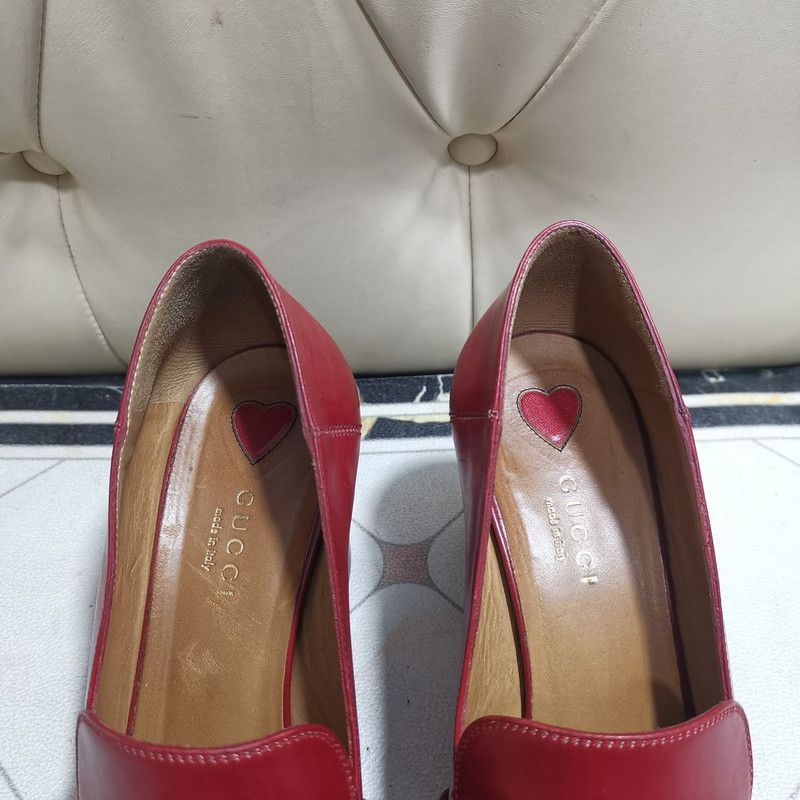 Gucci Gucci Red Suede Double G Chunky Heels 0079 Size US 7.5 / EU 40-41 - 14 Thumbnail