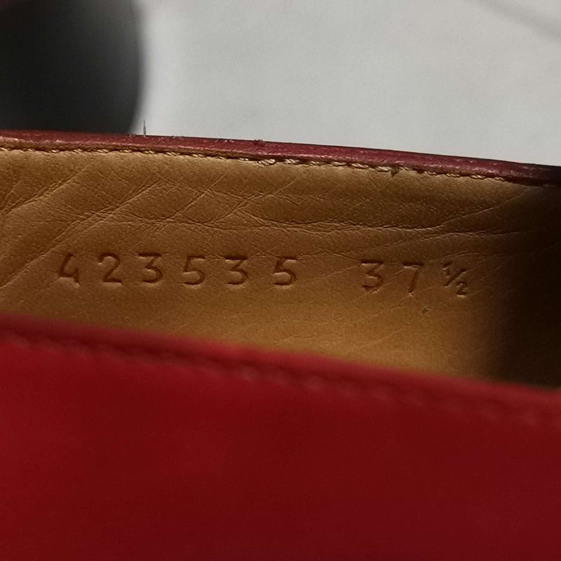 Gucci Gucci Red Suede Double G Chunky Heels 0079 Size US 7.5 / EU 40-41 - 5 Thumbnail