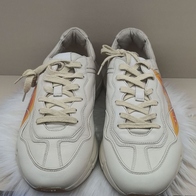 Gucci Gucci Rhyton Low-top Sneakers in White and Orange 0079 Size US 8.5 / EU 41-42 - 2 Thumbnail