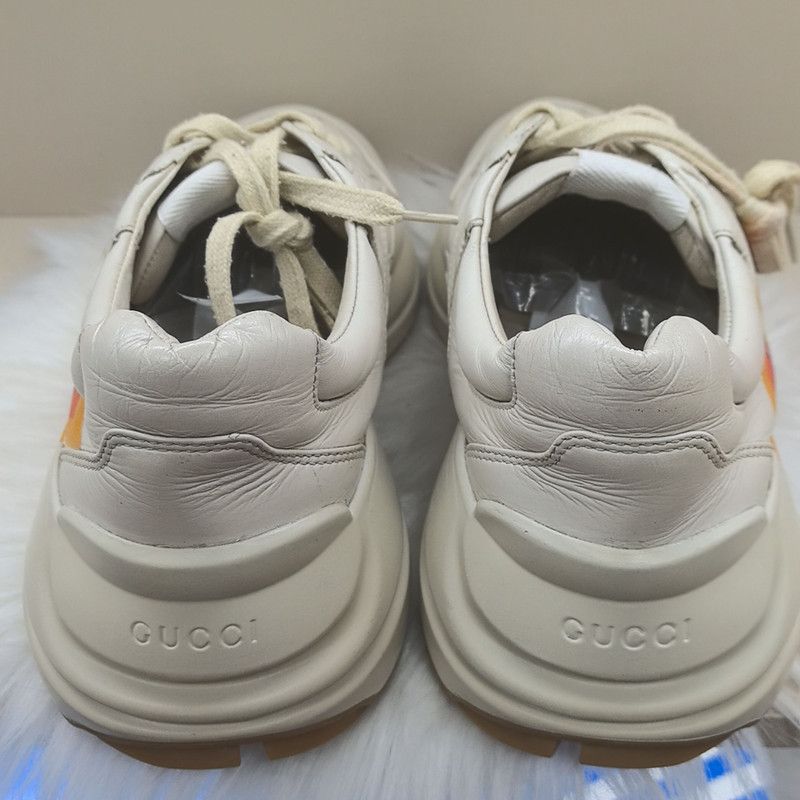 Gucci Gucci Rhyton Low-top Sneakers in White and Orange 0079 Size US 8.5 / EU 41-42 - 3 Thumbnail