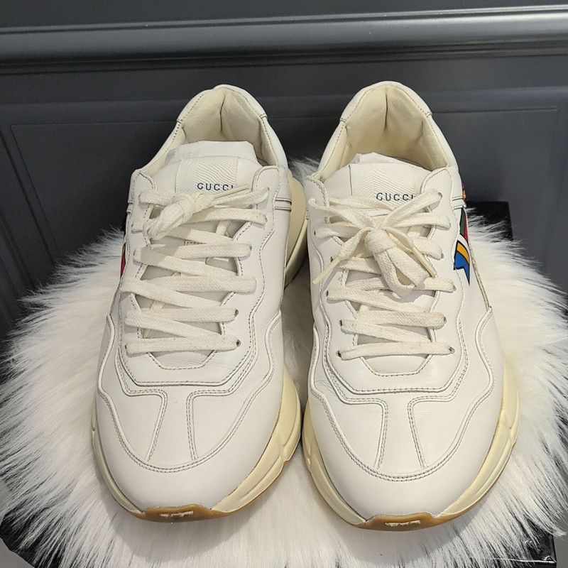 Gucci Gucci Rhyton Worldwide Leather Sneakers for Men 0079 Size US 8 / EU 41 - 2 Thumbnail