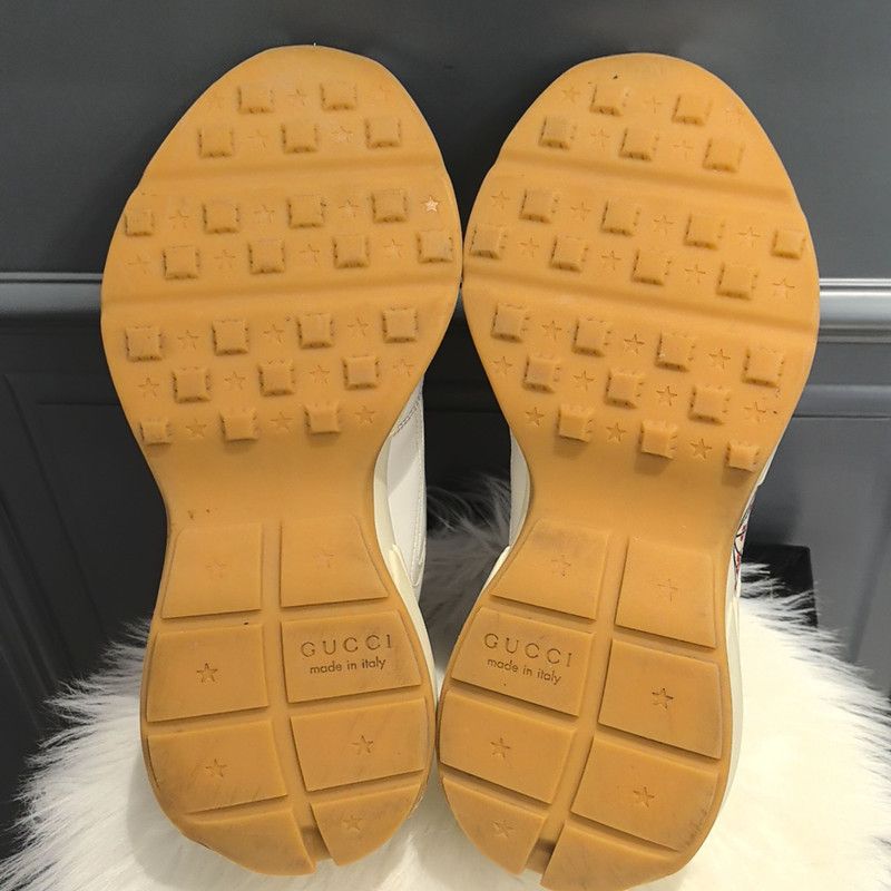 Gucci Gucci Rhyton Worldwide Leather Sneakers for Men 0079 Size US 8 / EU 41 - 4 Thumbnail