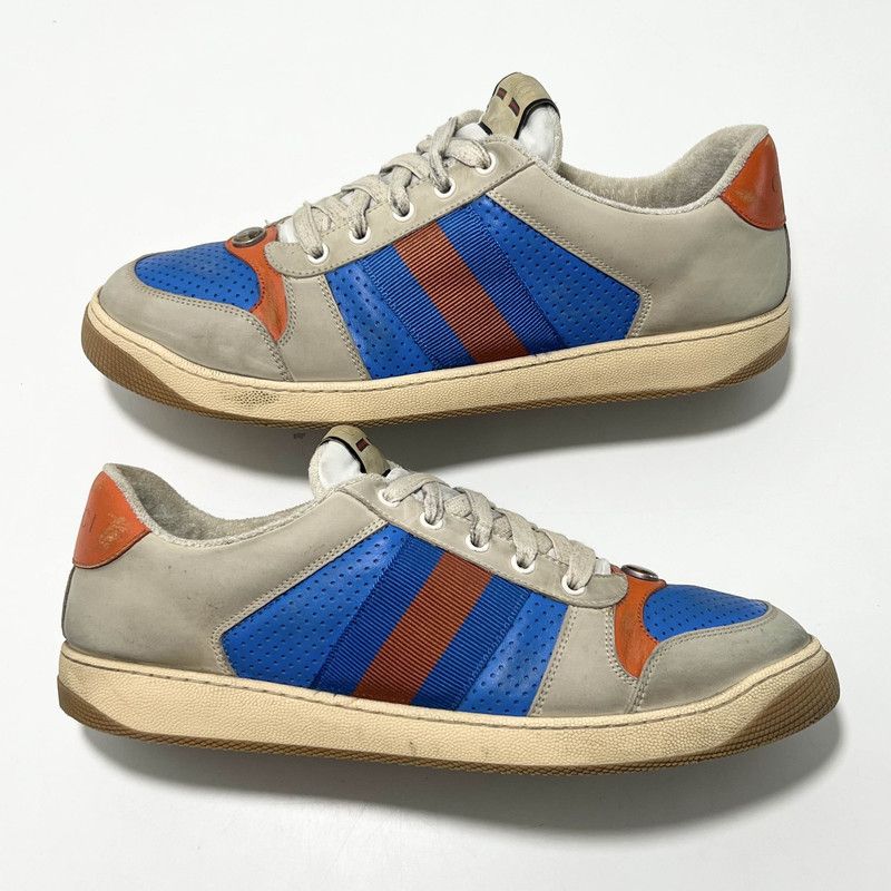 Gucci Gucci Screener Distressed Sneakers in Blue 0079 Size US 10.5 / EU 43-44 - 9 Thumbnail