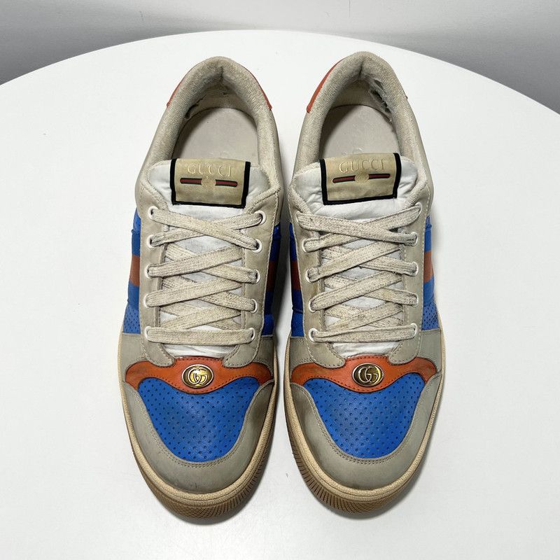Gucci Gucci Screener Distressed Sneakers in Blue 0079 Size US 10.5 / EU 43-44 - 7 Thumbnail