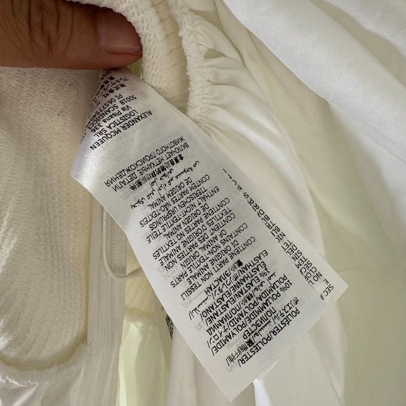 Alexander McQueen Alexander McQueen White Long-Sleeve Dress - dmc Size US L / EU 52-54 / 3 - 6 Thumbnail