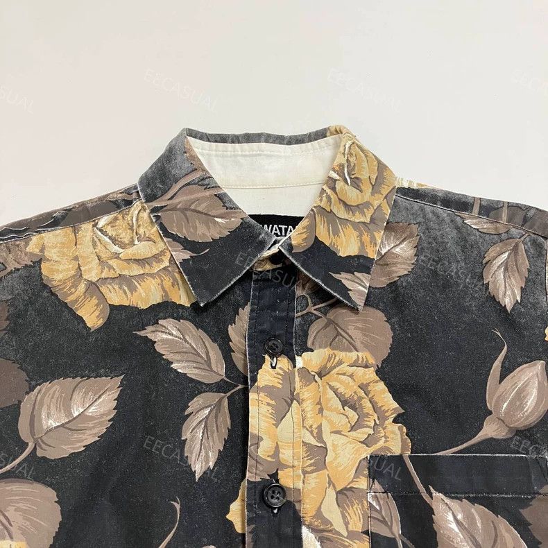 Junya Watanabe CDG Junya Black Tea Rose Long Sleeve Shirt - dmc Size US M / EU 48-50 / 2 - 4 Thumbnail