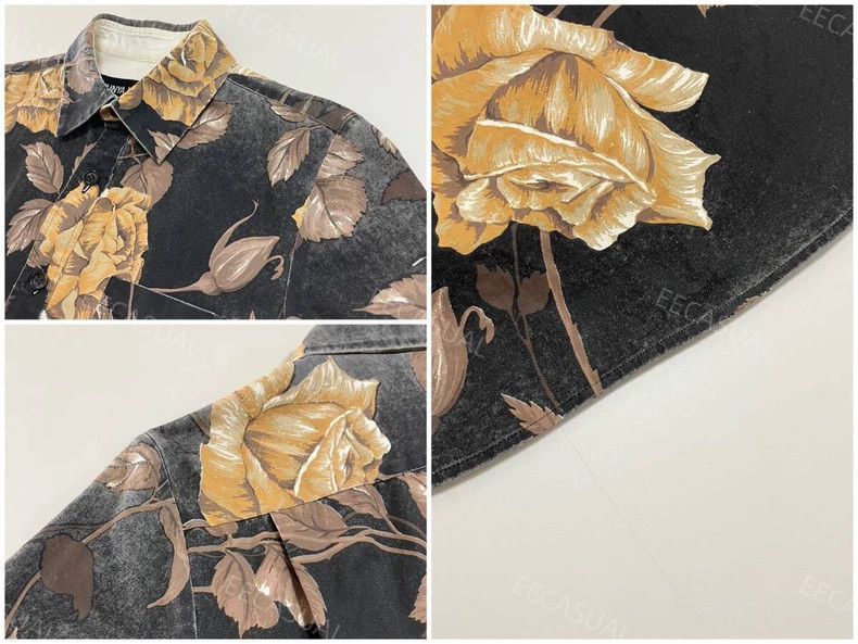 Junya Watanabe CDG Junya Black Tea Rose Long Sleeve Shirt - dmc Size US M / EU 48-50 / 2 - 7 Thumbnail