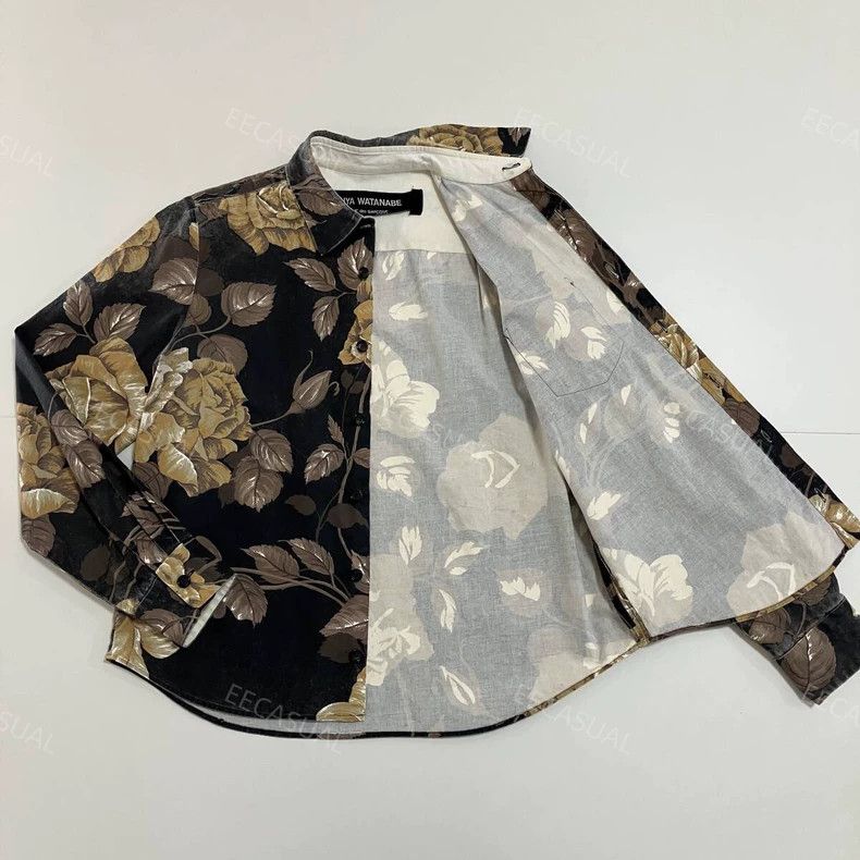 Junya Watanabe CDG Junya Black Tea Rose Long Sleeve Shirt - dmc Size US M / EU 48-50 / 2 - 3 Thumbnail