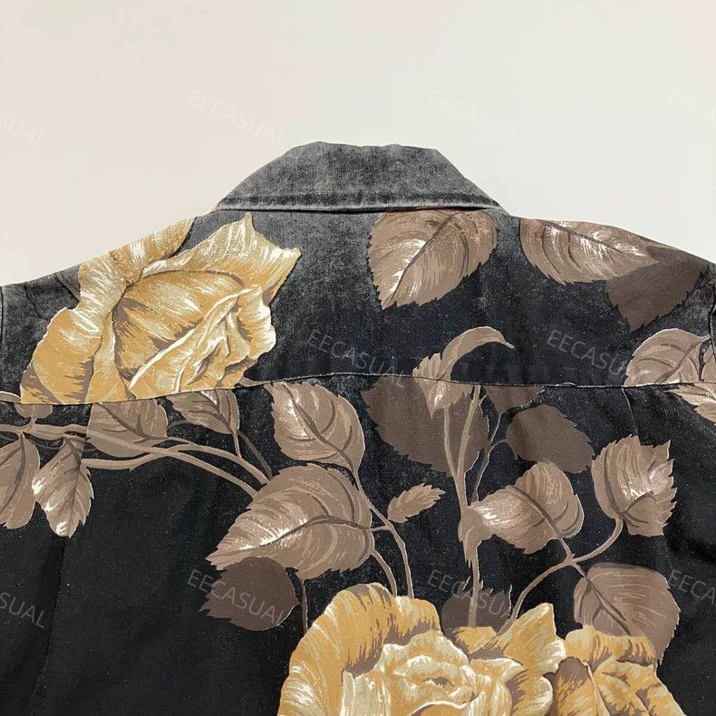 Junya Watanabe CDG Junya Black Tea Rose Long Sleeve Shirt - dmc Size US M / EU 48-50 / 2 - 5 Thumbnail
