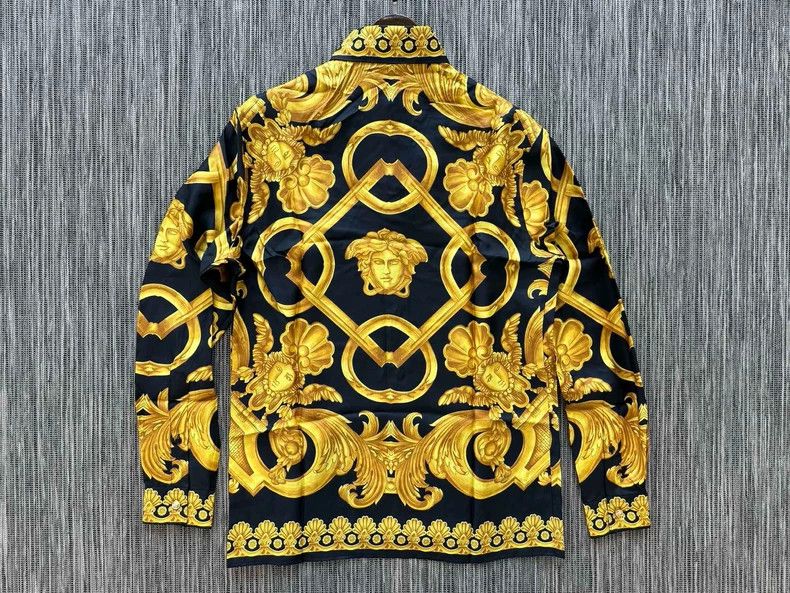 Versace VERSACE Men's Silk Printed Shirt - dmc Size US M / EU 48-50 / 2 - 6 Thumbnail